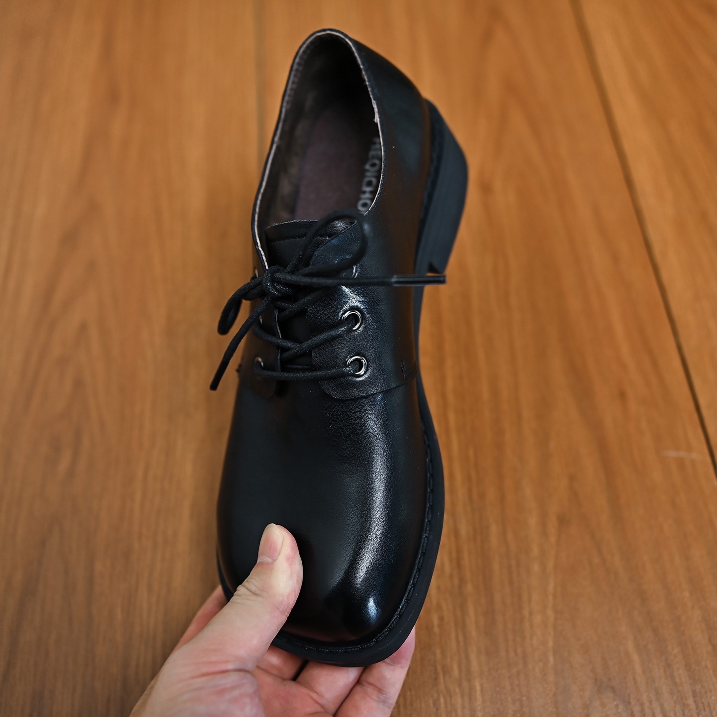 圆头平底系带乐福鞋女2025秋季新款英伦小皮鞋休闲单鞋何其丑女鞋主图