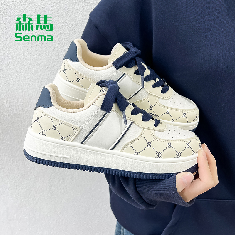 森马板鞋女款2025秋季新款爆款鞋子女百搭时尚气质休闲运动小白鞋主图