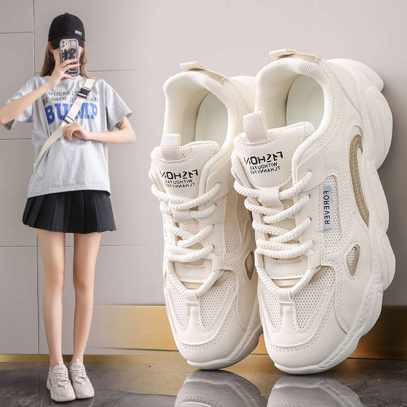 官网小C&K老爹鞋女2025新款秋季初中学生软底运动轻便减震跑步鞋主图