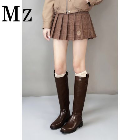 Mr.Zheng/3.5cm/高定原版/赵露思同款/真皮内里/不过膝真皮骑士靴