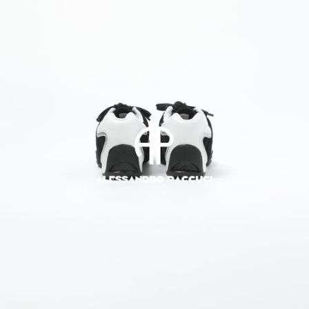 AP洛哥53116XY【竞走】牛反绒+牛皮黑白拼接系带时尚百搭休闲鞋