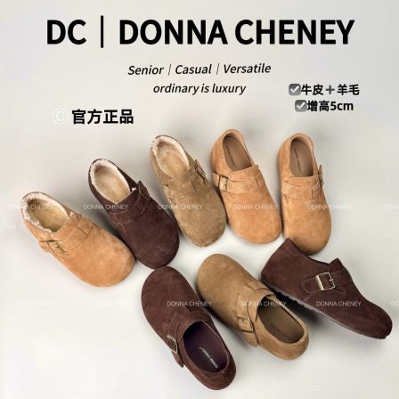 DONNA CHENEY女款官方正品秋冬勃肯真皮羊毛百搭增高勃肯鞋女秋冬