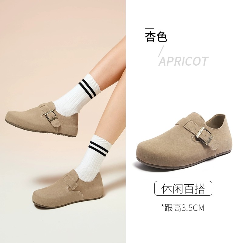 【大锅专属】骆驼女鞋秋季新款厚底勃肯鞋休闲鞋L26S700003主图