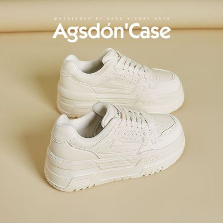 【奥古狮登】小白鞋厚底增高6CM休闲板鞋P151114AA