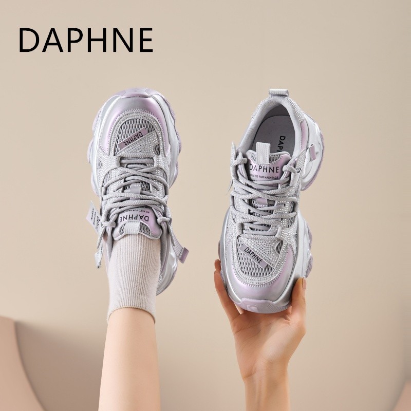 达芙妮老爹鞋2025秋季新款厚底网面时尚休闲鞋百搭运动鞋时尚女鞋主图