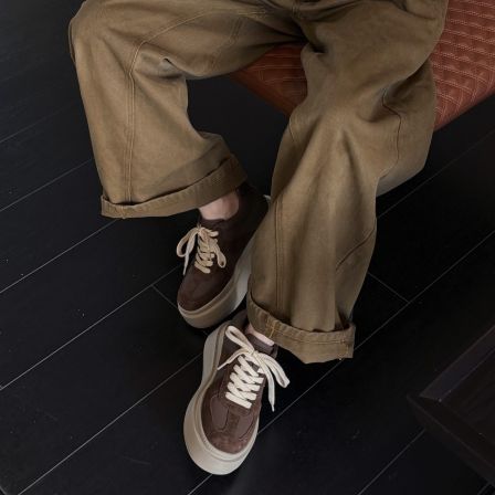 小发喵「复古拼色厚底系带休闲鞋｜摩登腔调解锁街头风尚」777