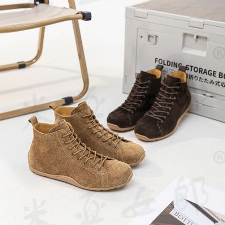 米娅家2025秋冬新款真皮阿甘鞋女简约百搭透气软底舒适防滑鞋靴子