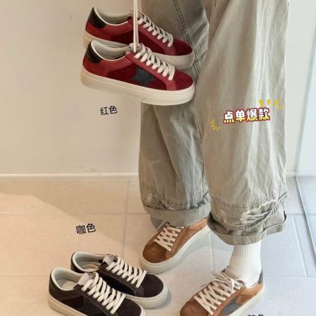 秋季新款厚底潮鞋百搭透气运动星星时尚休闲鞋潮流1196-88