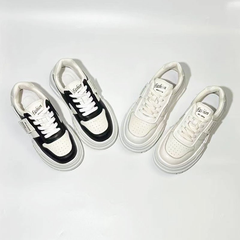 熊猫配色ins潮松糕厚底面包休闲板鞋 6608-7 X主图