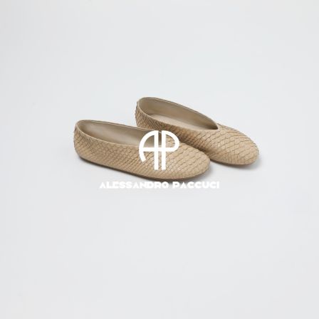 AP洛哥53109XD【蛇皮奶奶鞋】羊绒内里平底两色百搭时尚气质单鞋