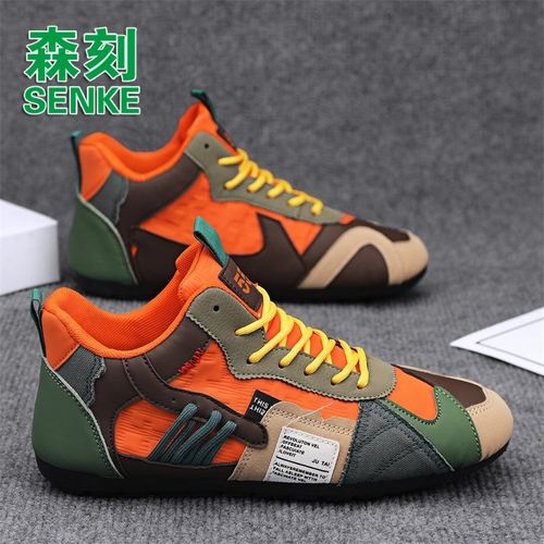 森刻男鞋秋季新款复古撞色轻便德训鞋板鞋百搭休闲多巴胺运动潮鞋主图