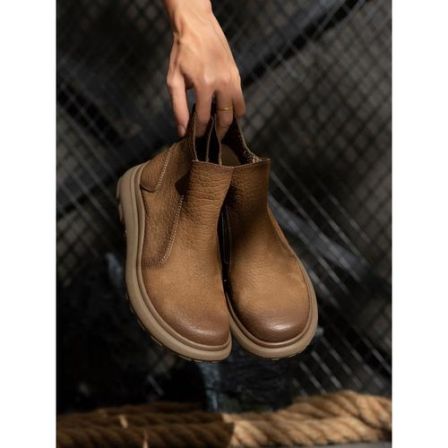 中帮拉链马丁靴高帮透气朋克风复古百搭经典潮流软底软面7866