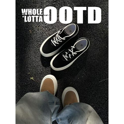 NewRockStarChoppa秋冬新款极简穿搭厚底增高休闲百搭板鞋帆布鞋主图