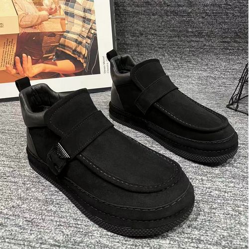 7812【棉鞋】冬季新款男士磨砂皮时尚百搭舒适透气圆头商务休闲男鞋主图