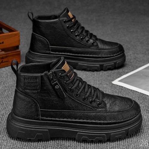 户外休闲马丁靴秋季新款男鞋百搭厚底中邦男靴潮流复古厚款马丁靴主图