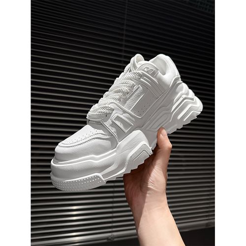 小佛爷新款小众设计感厚底增高板鞋男鞋白色百搭休闲老爹鞋小白鞋主图