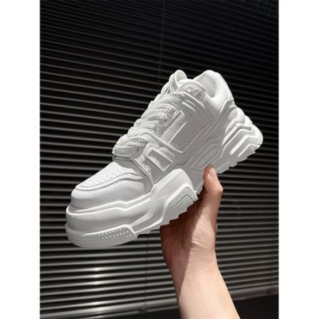 小佛爷新款小众设计感厚底增高板鞋男鞋白色百搭休闲老爹鞋小白鞋