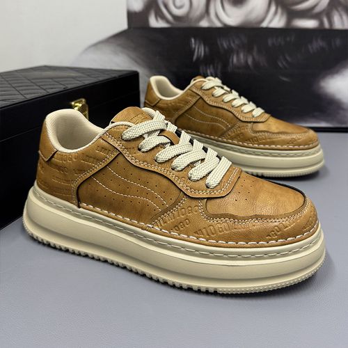 男鞋加大码秋冬加绒45厚底简约潮流百搭复古休闲鞋46软底鞋子男款主图