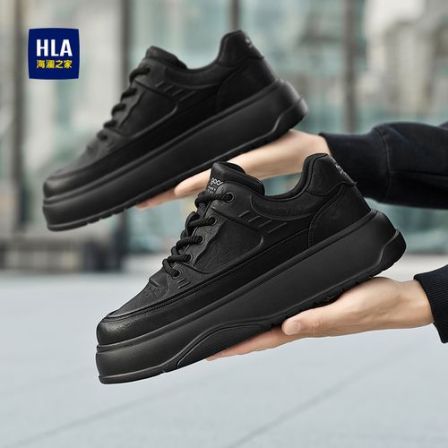 海澜之家男鞋秋冬新款黑武士防滑耐磨增高潮鞋网红爆款休闲板鞋男