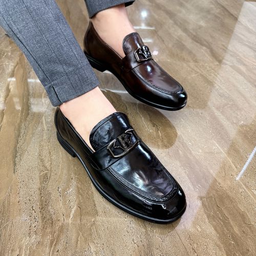 品牌高端皮鞋头层牛皮男鞋真皮商务休闲百搭男士乐福鞋手工鞋主图