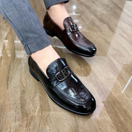 品牌高端皮鞋头层牛皮男鞋真皮商务休闲百搭男士乐福鞋手工鞋