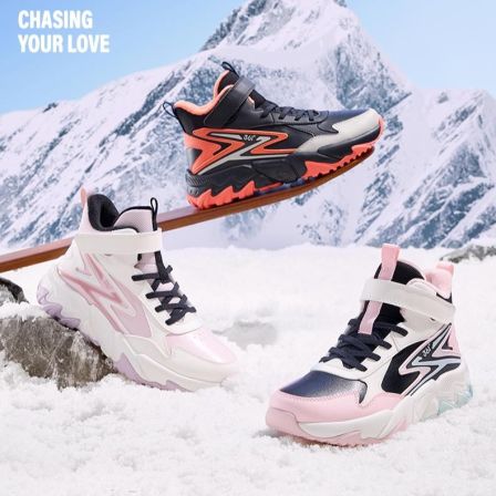 361°kids革面棉鞋25年冬季新款防滑舒适防滑加绒内里