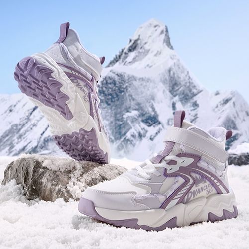 【冰霜保暖防寒雪地鞋】361°儿童女童冬季运动棉鞋加绒保暖革面高帮主图