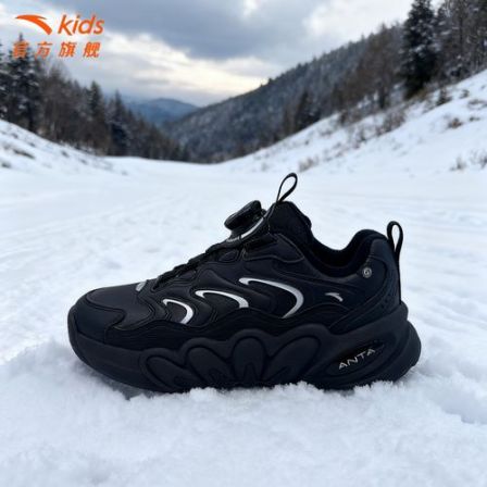 【多肉-冬季御寒】安踏儿童男女童银河战舰加绒保暖跑步运动棉鞋