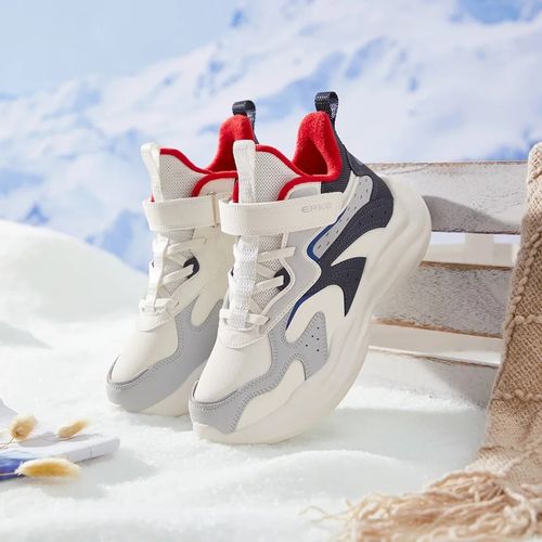 热销1w+【小暖炉-恒温蓄热】鸿星尔克儿童保暖防水防滑耐磨运动棉鞋主图