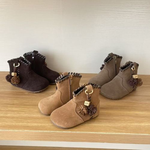 奇诺鼠秋冬上新幼儿儿童童趣【笑松鼠】真皮短靴舒适柔软百搭1019m主图