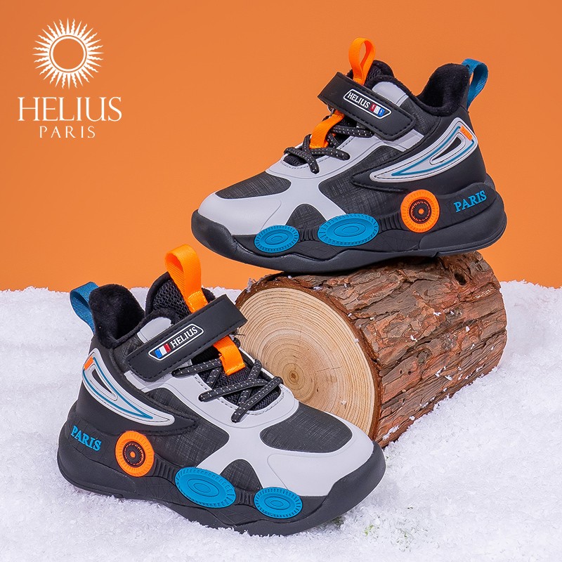 品牌儿童运动鞋冬季新款软底儿童加绒保暖机能鞋C8096主图