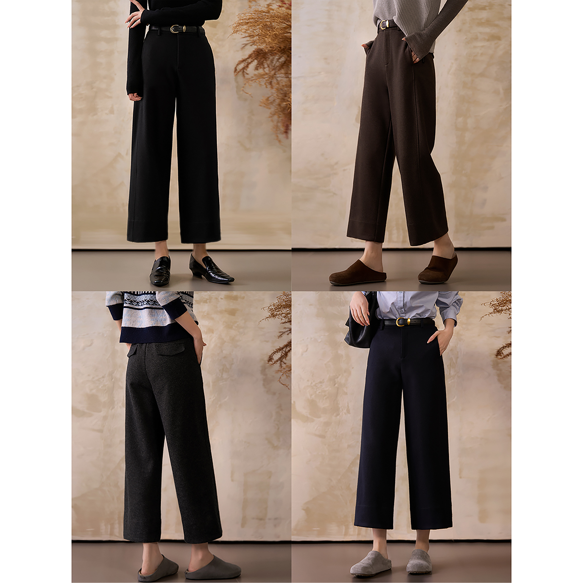 主播自留【城市漫步 时髦在线】立体感轻松通勤羊毛棉休闲裤25秋主图