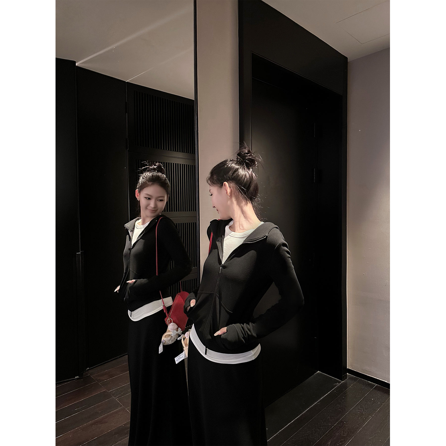 5werkwen lu系套组|搭配不费力 双面磨毛三件套时尚休闲卫衣套装主图