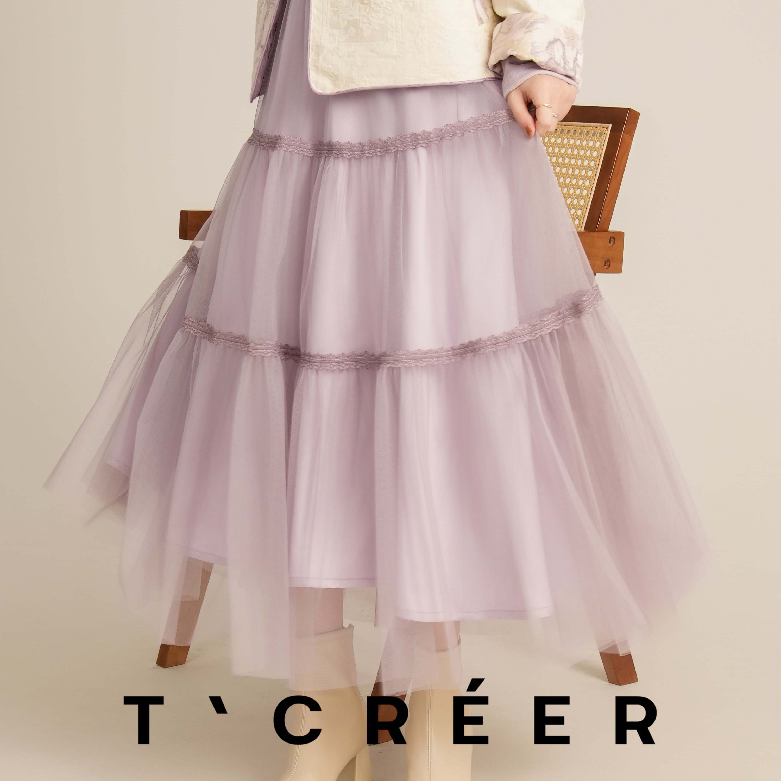 T`CREER｜【秋入云山】秋日时尚百搭气质半身裙女主图
