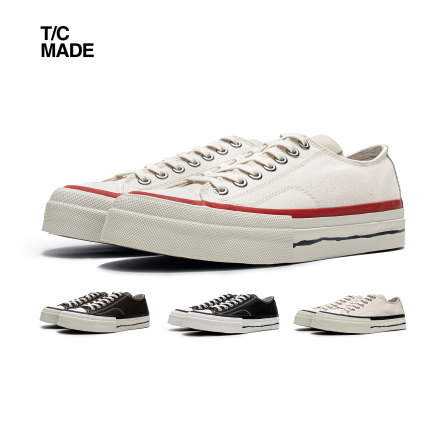 TCMADE 031 25SS 日系复古帆布鞋 透气 厚底 增高 流行男女硫化鞋