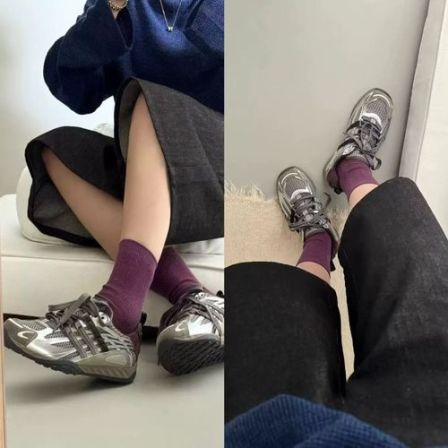 J-SA11-5990#『自留款!超级推荐』质感超绝韩代款德训慢跑鞋(真皮)