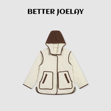 BETTER JOELAY-【米白绗缝】时尚棉服保暖百搭休闲通勤风Z5330