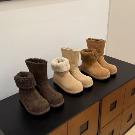 【LILI Studio】冬日小暖炉”芒果头小熊两穿棉靴雪地靴2.5cm28-2869