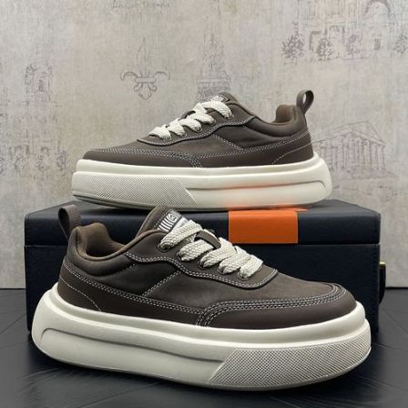 秋季新款男士小白鞋厚底百搭透气板鞋韩版时尚潮流男鞋ins潮鞋男