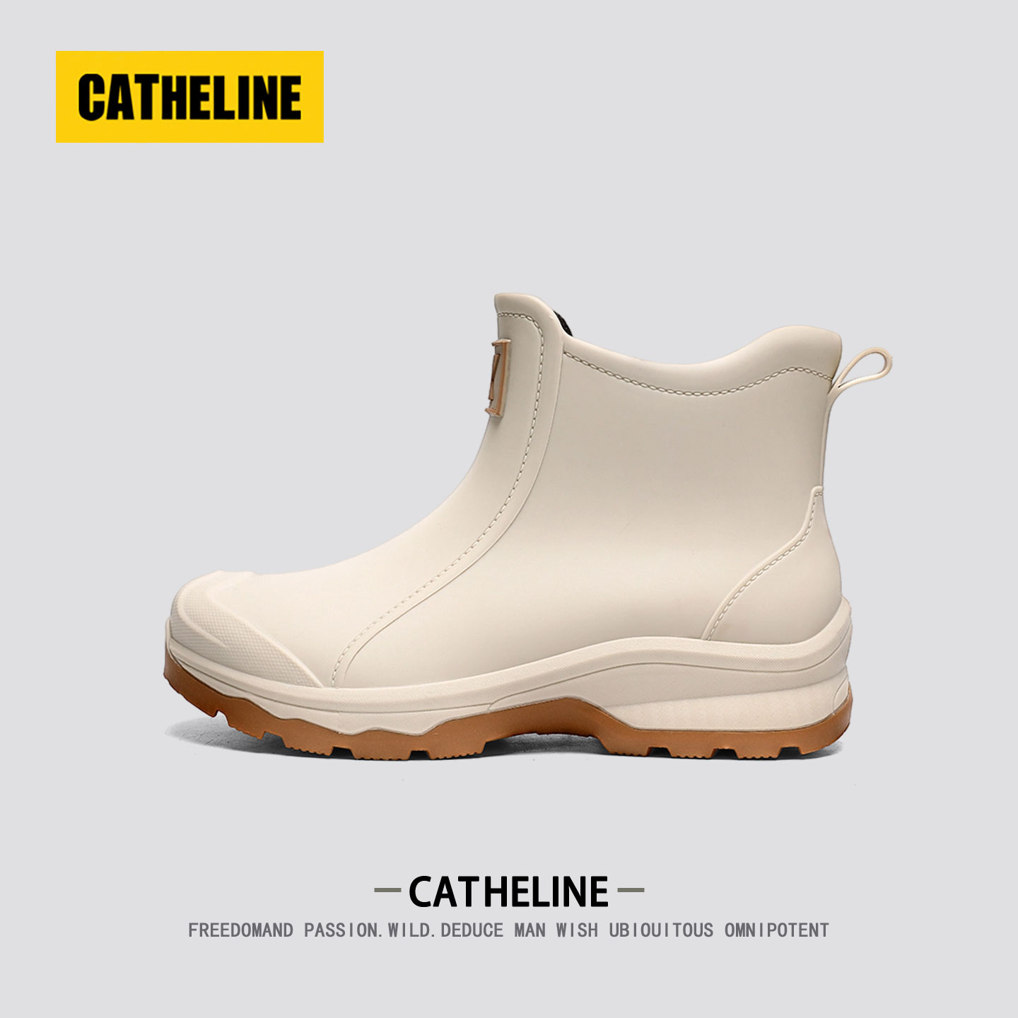 美国CATheline徒步雨鞋男款秋季中筒水鞋户外防水胶鞋钓鱼雨靴男主图