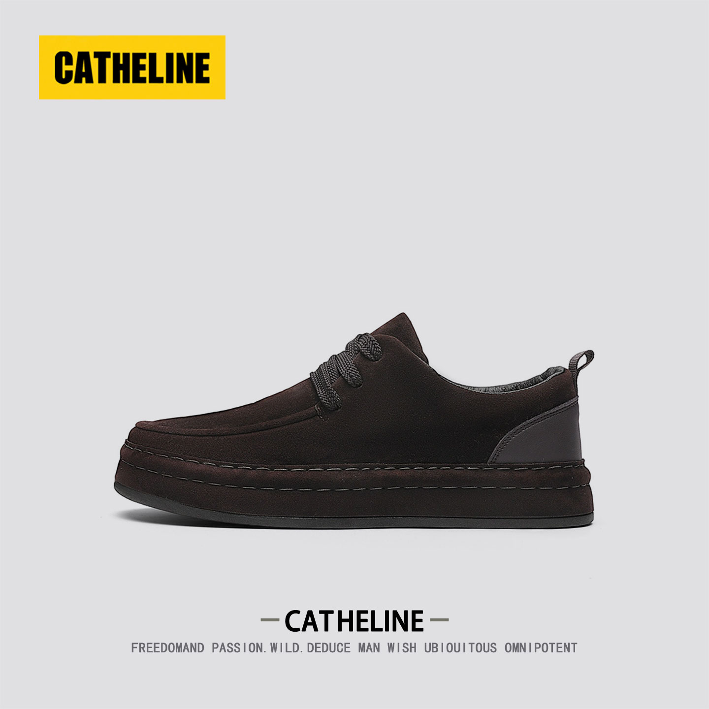 美国CATheline男鞋秋季通勤舒适英伦风乐福鞋男款商务休闲爸爸鞋主图