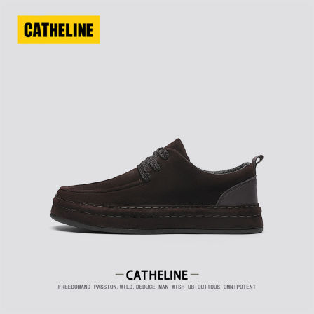 美国CATheline男鞋秋季通勤舒适英伦风乐福鞋男款商务休闲爸爸鞋