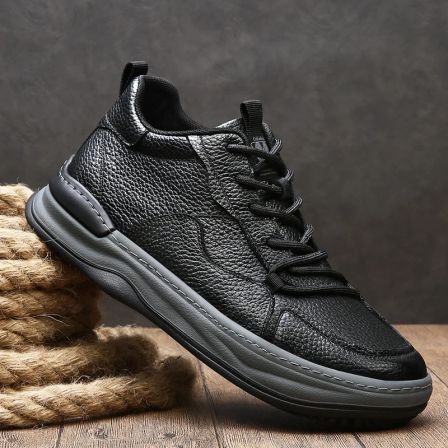 牛师傅手工男鞋2025秋季新款软面厚底宽头高帮皮鞋头层牛皮小白鞋