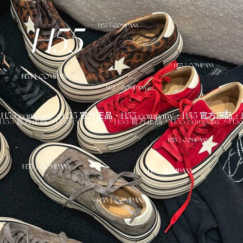 H55女鞋-【单&棉&高帮】韩国博主人手一双的复古星星板鞋56-2906【M】主图