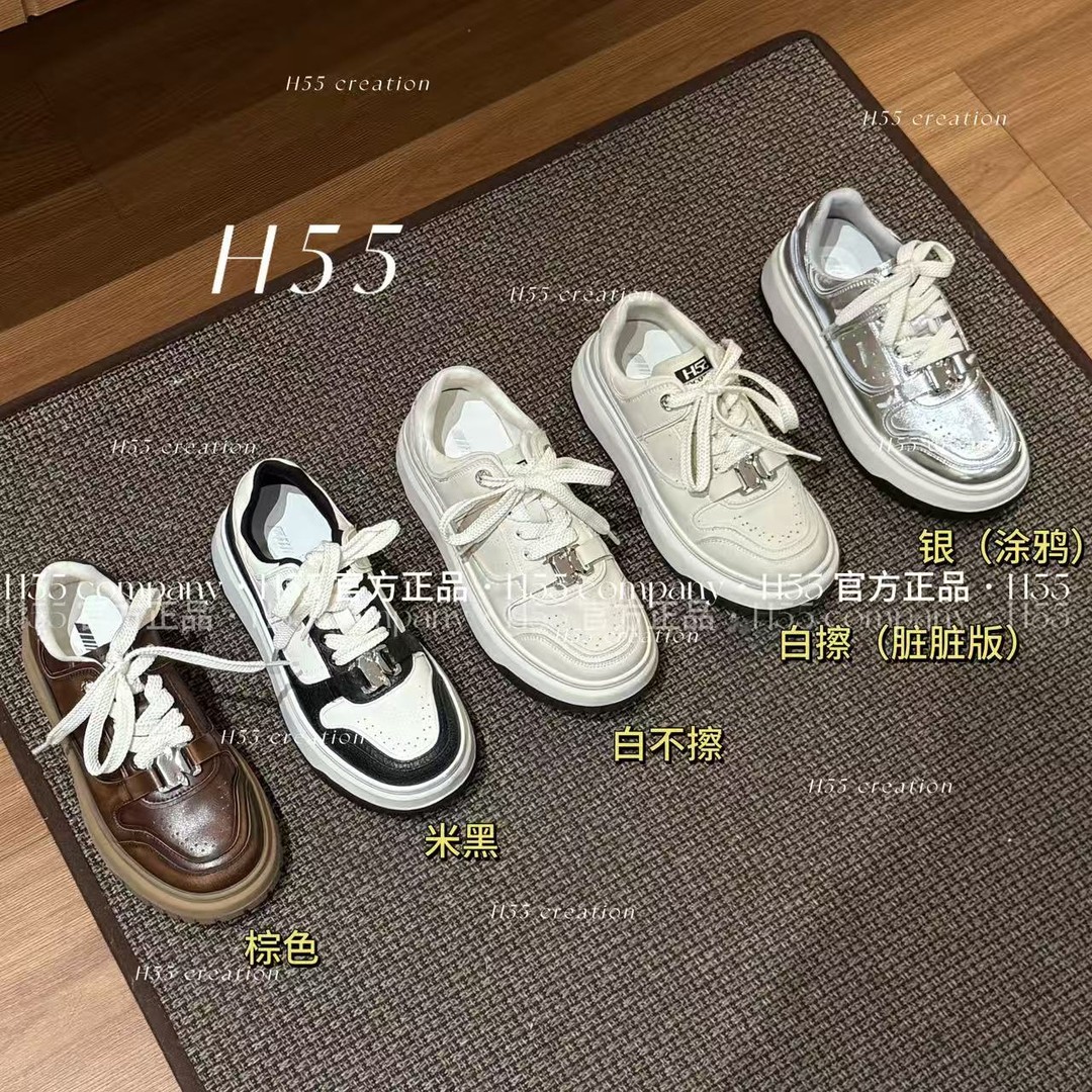 H55-长期主义“万能搭”的擦色小银扣板鞋5cm19-2742-GZ主图