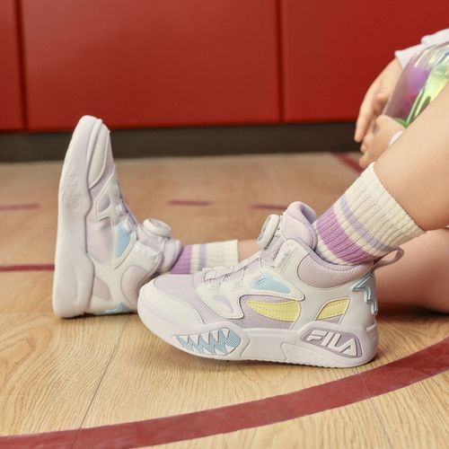 【蝙蝠鞋】斐乐儿童2025年秋冬新款小童儿童经典篮球鞋K54B341205主图