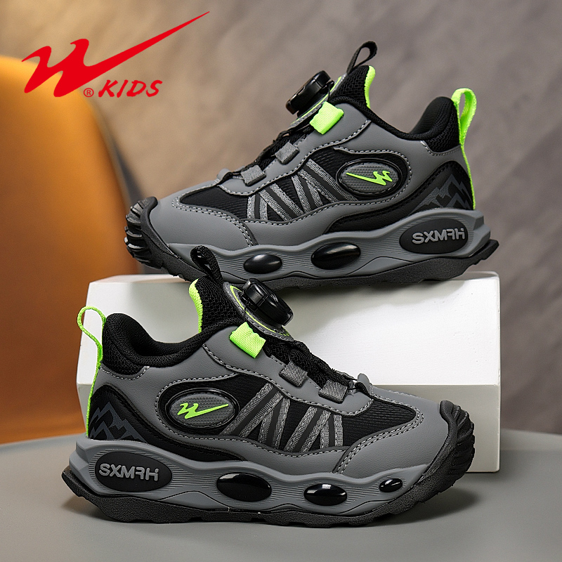 双星男童鞋子2025新款秋冬季皮面防水大童男孩儿童加绒二棉运动鞋主图