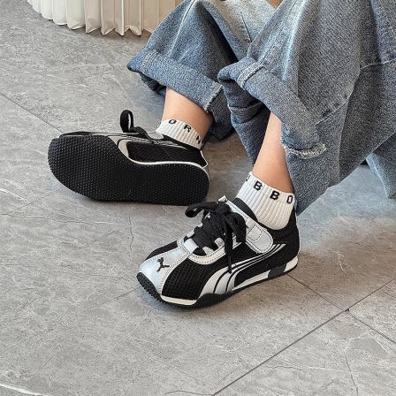 GSRG儿童户外运动鞋2025春秋新款男童鞋子休闲百搭女童透气阿甘鞋