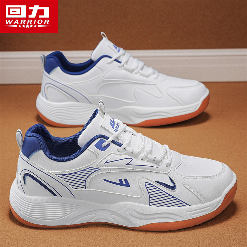 回力男鞋2025新款秋季皮面防水羽毛球运动休闲旅游跑步小白老爹鞋主图