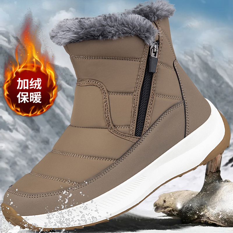 张凯丽雪地靴女款2025新款冬季加绒加厚妈妈鞋中老年人东北大棉鞋主图